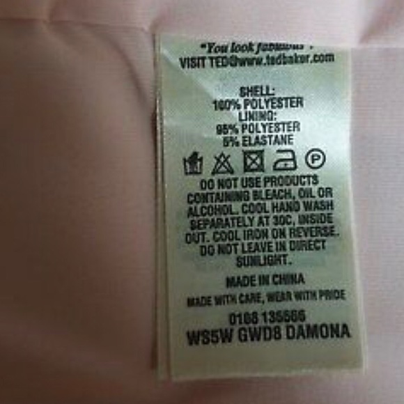 TED BAKER Damona Rose On Canvas Dress TED 3 US 6-8 - Picture 6 of 6